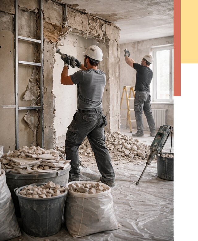 Демонтажные работы в Старой Руссе от 2751 руб. — услуги и цена под ключ | ОТДЕЛОЧНИК-Срс