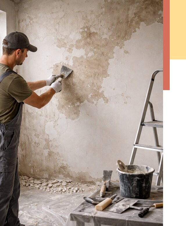 Снятие старой шпаклевки в Старой Руссе от 1885 руб. — быстро и недорого | ОТДЕЛОЧНИК-Срс