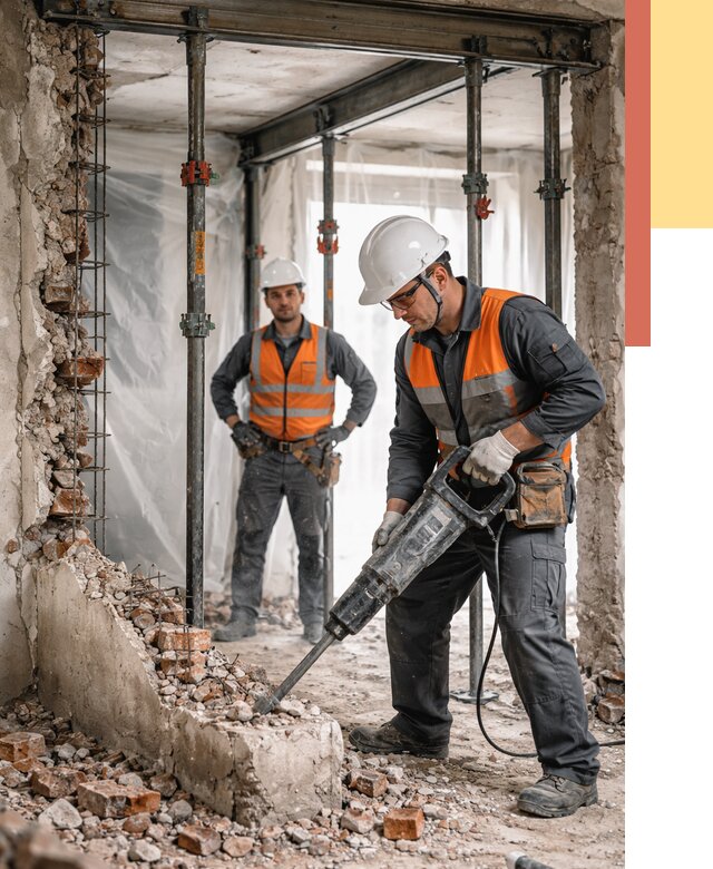 Снос несущих стен в Старой Руссе от 10445 руб. — демонтаж несущей стены под ключ | ОТДЕЛОЧНИК-Срс