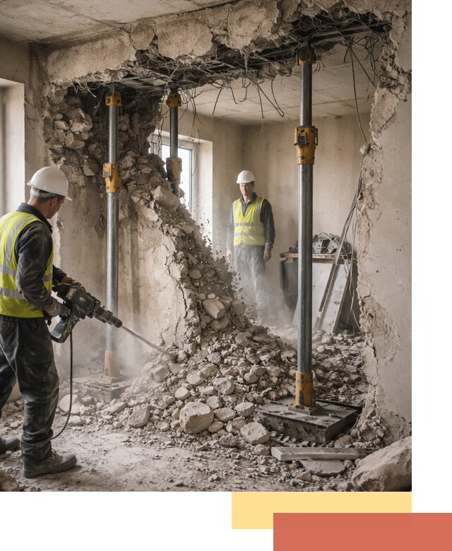 Снос несущих стен в Старой Руссе с гарантией безопасности и качества