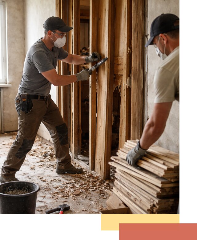 Демонтаж деревянных перегородок в Старой Руссе быстро и аккуратно