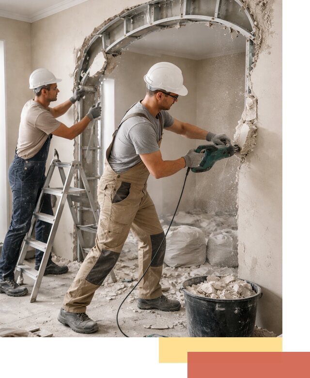 Демонтаж гипсокартонной арки в Старой Руссе быстро и аккуратно