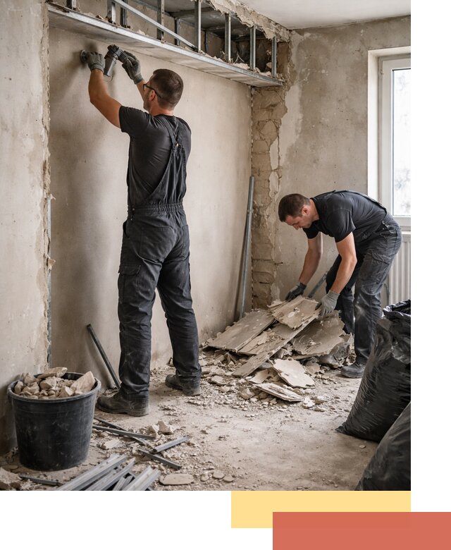 Демонтаж короба из гипсокартона в Старой Руссе быстро и аккуратно