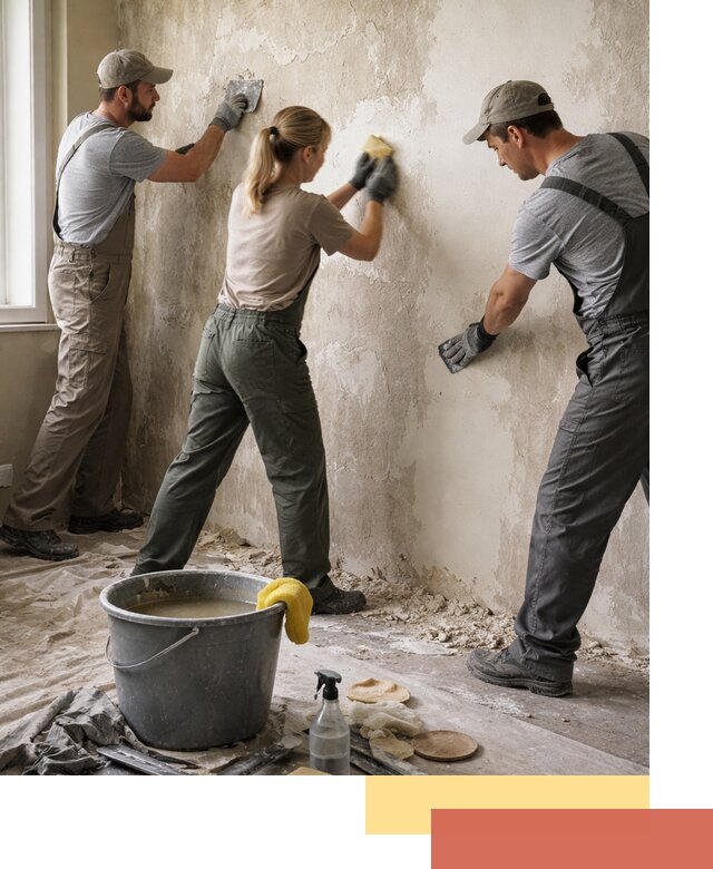 Очистка стен от клея и грунтовки в Старой Руссе качественно и быстро