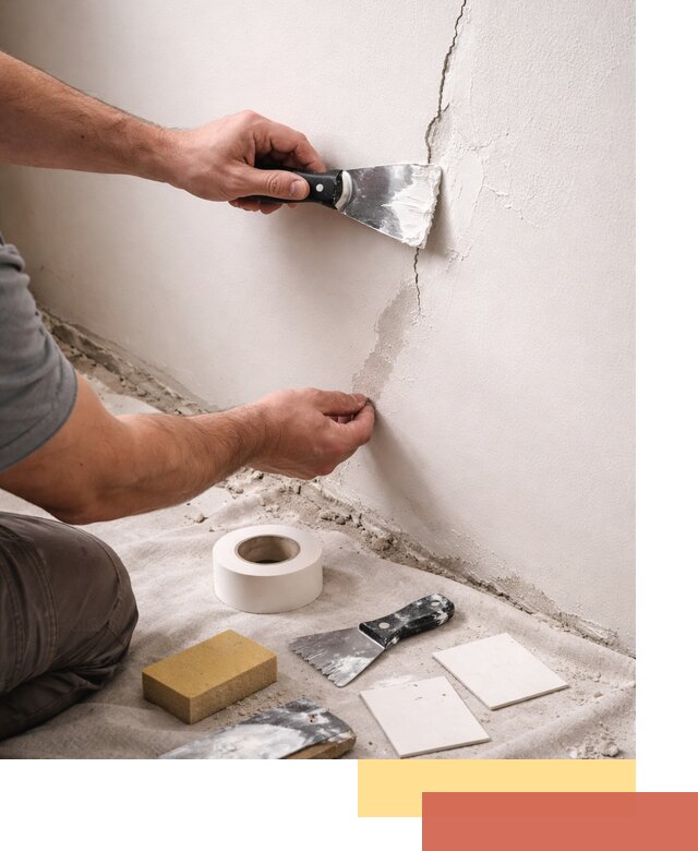 Заделка трещин и сколов в стенах и потолках в Старой Руссе