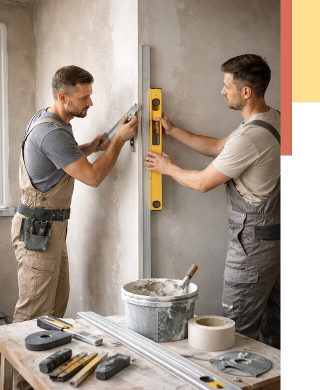 Выведение углов стен в Старой Руссе от 1885 руб. быстро и недорого | ОТДЕЛОЧНИК-Срс