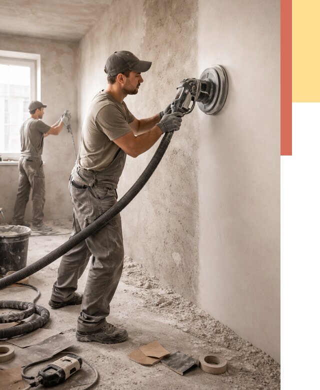 Шлифовка стен в Старой Руссе от 1223 руб/м2 — быстро и недорого | ОТДЕЛОЧНИК-Срс