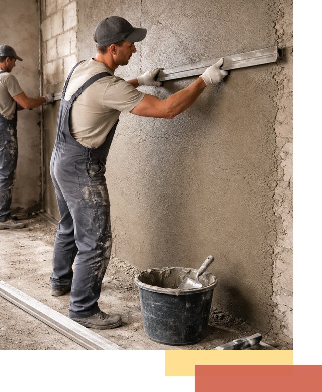 Штукатурка стен цементно-песчаная в Старой Руссе профессионально