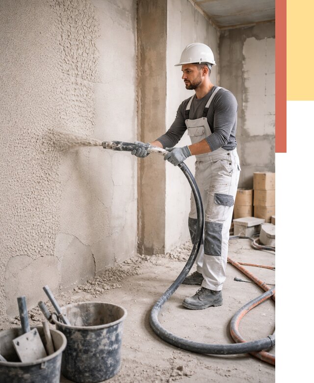 Машинная штукатурка стен в Старой Руссе под ключ от 6624 руб./м2 | ОТДЕЛОЧНИК-Срс