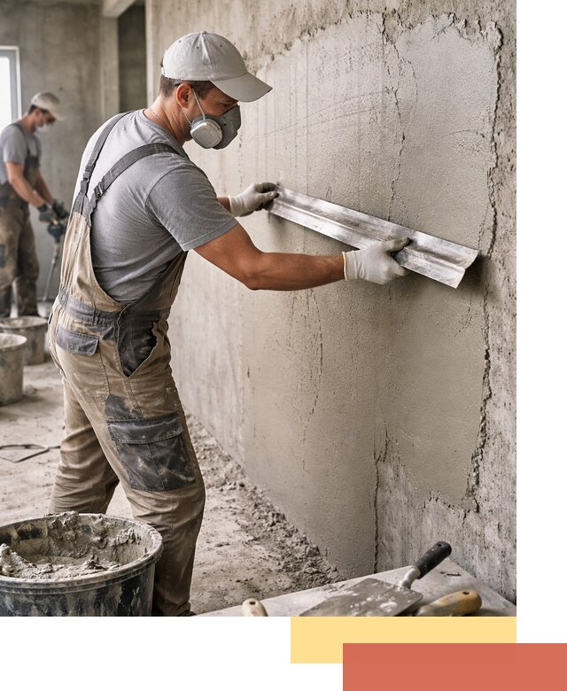 Штукатурка бетонных стен в Старой Руссе качественно и долговечно