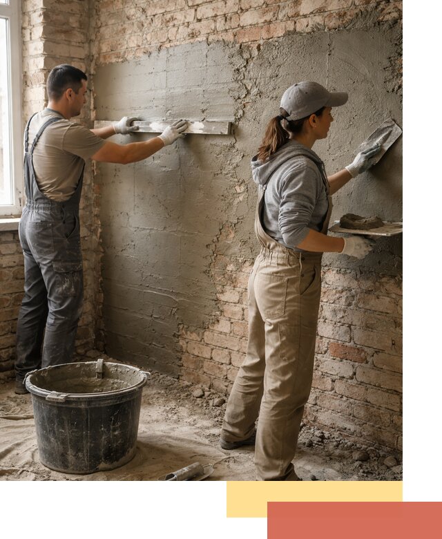 Штукатурка кирпичных стен в Старой Руссе — качественно и надежно