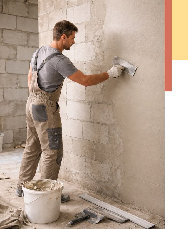 Штукатурка стен из газобетона в Старой Руссе от 2140 руб./м2 — быстро и недорого | ОТДЕЛОЧНИК-Срс