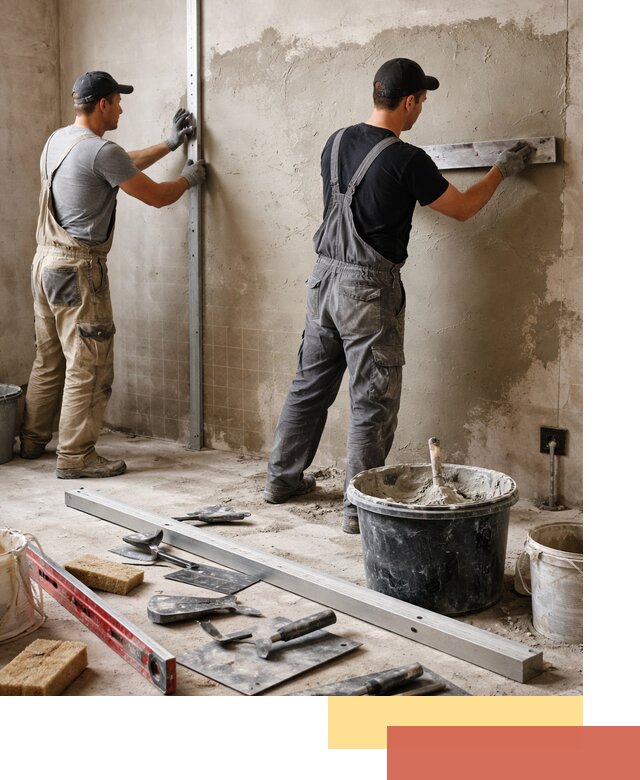 Профессиональная штукатурка стен под плитку в Старой Руссе