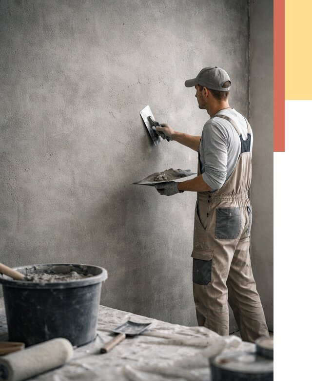 Декоративная штукатурка под бетон в Старой Руссе от 2548 руб./м² — нанесение под ключ | ОТДЕЛОЧНИК-Срс