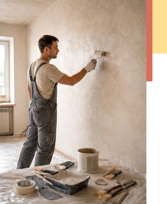 Нанесение лессирующей краски по декоративке в Старой Руссе от 1783 руб. | ОТДЕЛОЧНИК-Срс