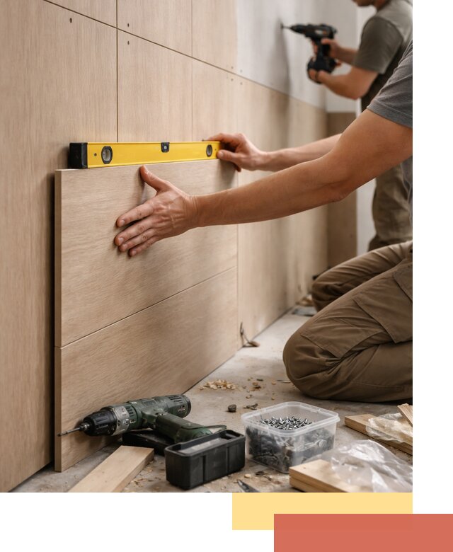 Профессиональный монтаж МДФ панелей на стены в Старой Руссе