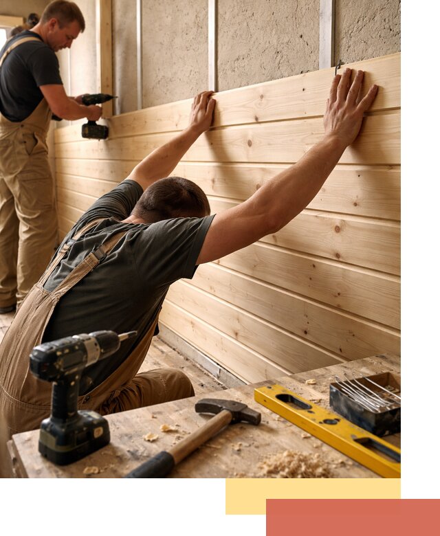 Монтаж деревянной вагонки на стены в Старой Руссе быстро и качественно