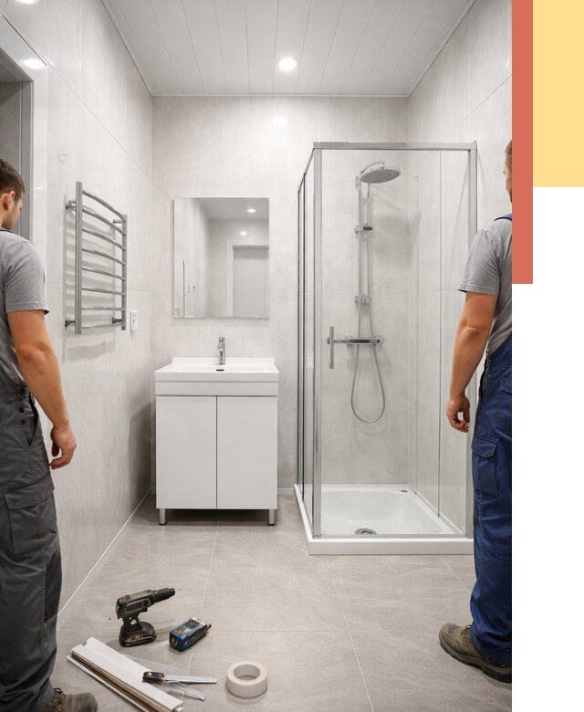 Отделка ванной комнаты панелями ПВХ в Старой Руссе от 4586 руб. за м2 | ОТДЕЛОЧНИК-Срс