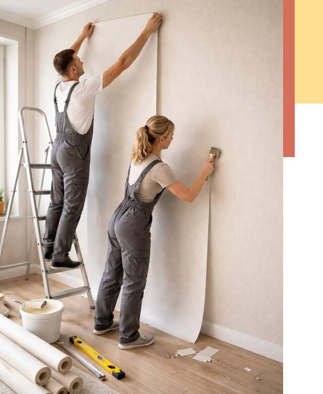 Поклейка флизелиновых обоев в Старой Руссе от 6114 руб. | Быстро и недорого — ОТДЕЛОЧНИК-Срс