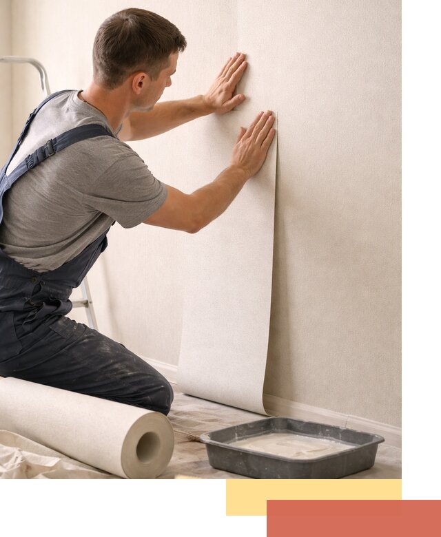 Поклейка флизелиновых обоев в Старой Руссе качественно и быстро