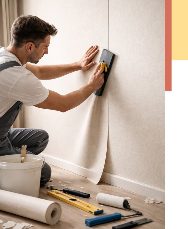 Поклейка виниловых обоев в Старой Руссе от 4586 руб. | Быстро и недорого — ОТДЕЛОЧНИК-Срс