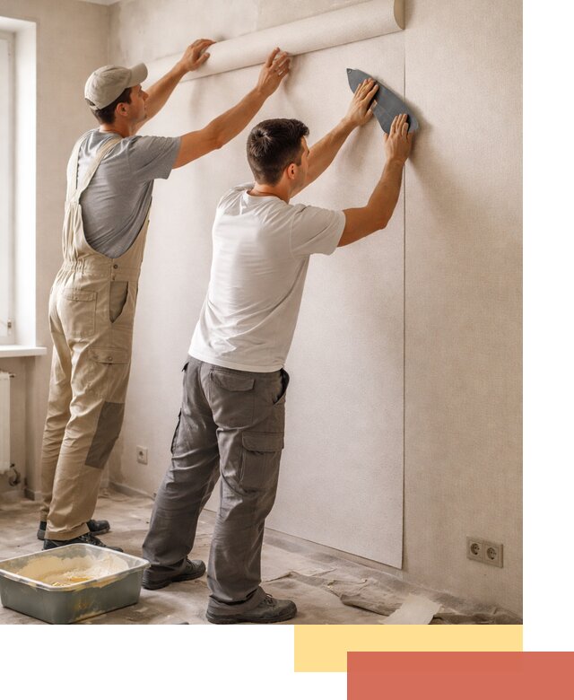 Поклейка виниловых обоев в Старой Руссе профессионально и качественно