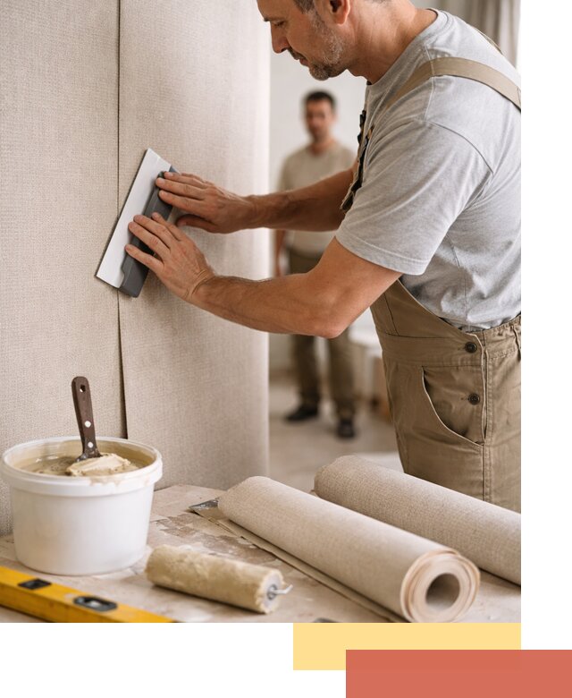 Поклейка текстильных обоев в Старой Руссе профессионально и аккуратно