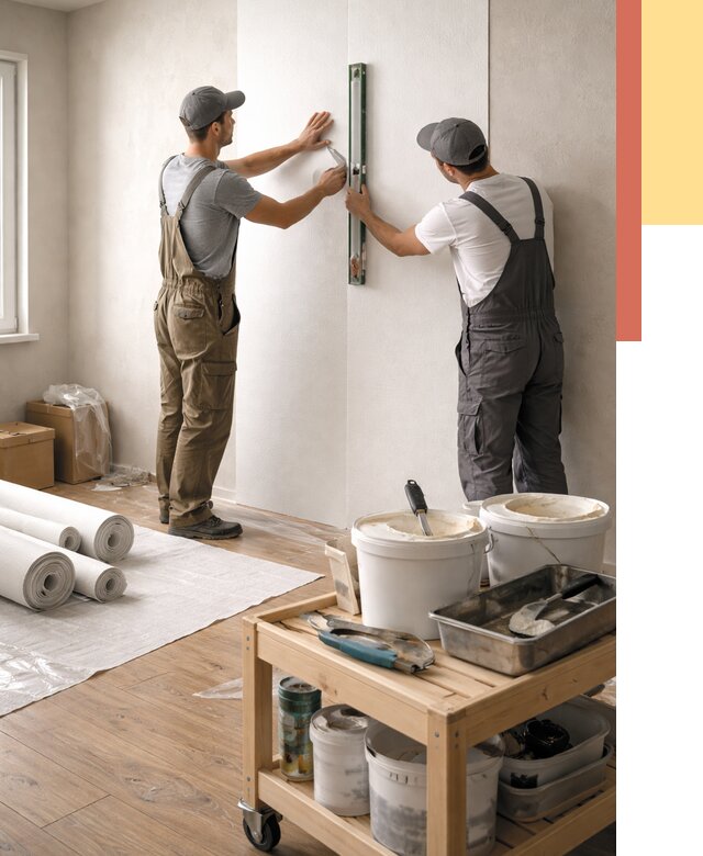 Поклейка стеклообоев в Старой Руссе от 6624 руб. за м2 — быстро и недорого | ОТДЕЛОЧНИК-Срс