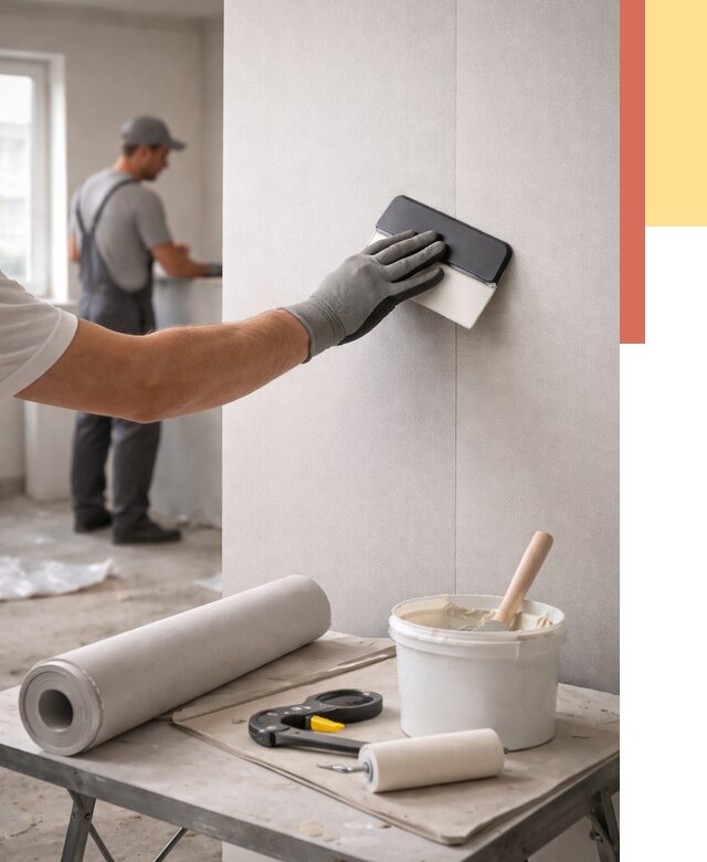 Поклейка обоев под покраску в Старой Руссе от 3567 руб. за м2 | ОТДЕЛОЧНИК-Срс