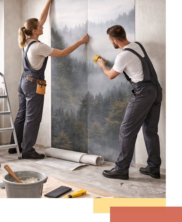 Поклейка фотообоев профессионально в Старой Руссе под ключ