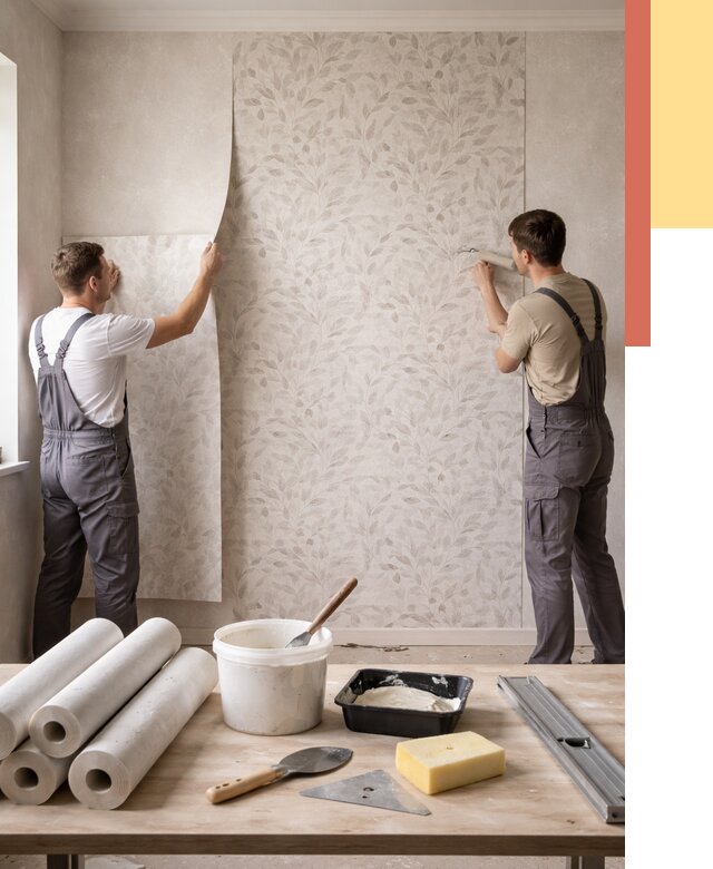 Поклейка обоев с подбором рисунка в Старой Руссе от 3567 руб. | ОТДЕЛОЧНИК-Срс - быстро и недорого