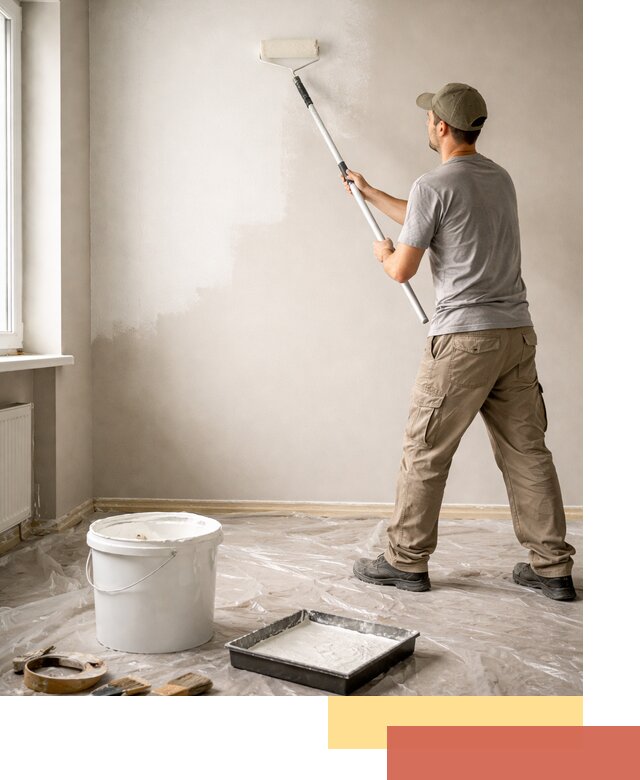 Покраска стен латексной краской в Старой Руссе качественно и быстро