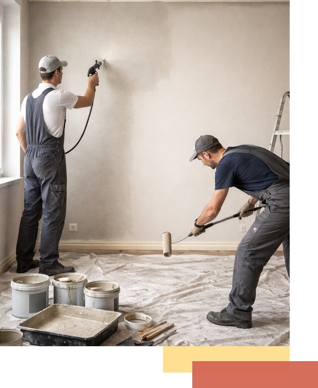 Покраска стен моющейся краской и защита поверхностей в Старой Руссе