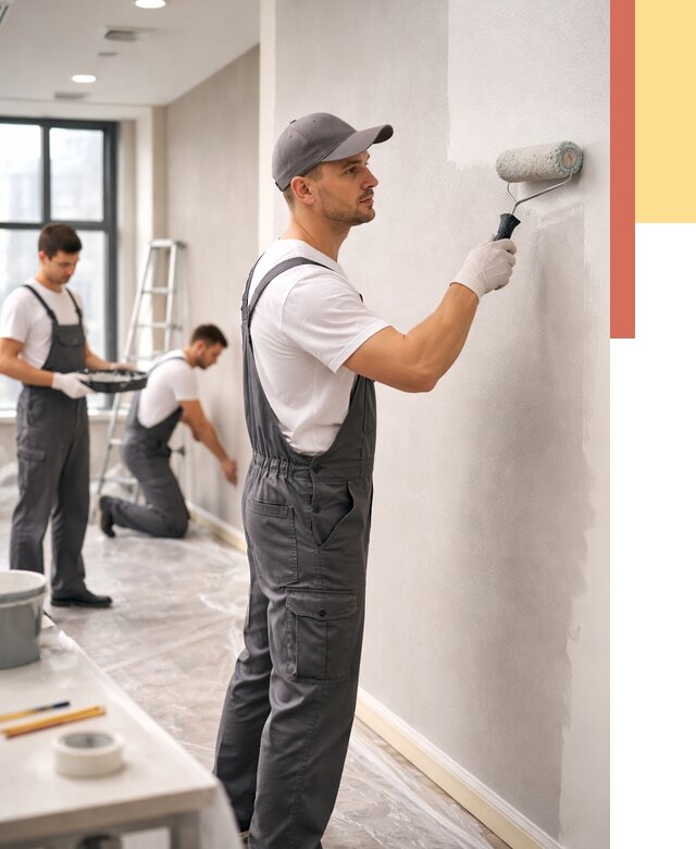 Покраска стен в офисе в Старой Руссе от 8662 руб. — быстро и недорого | ОТДЕЛОЧНИК-Срс