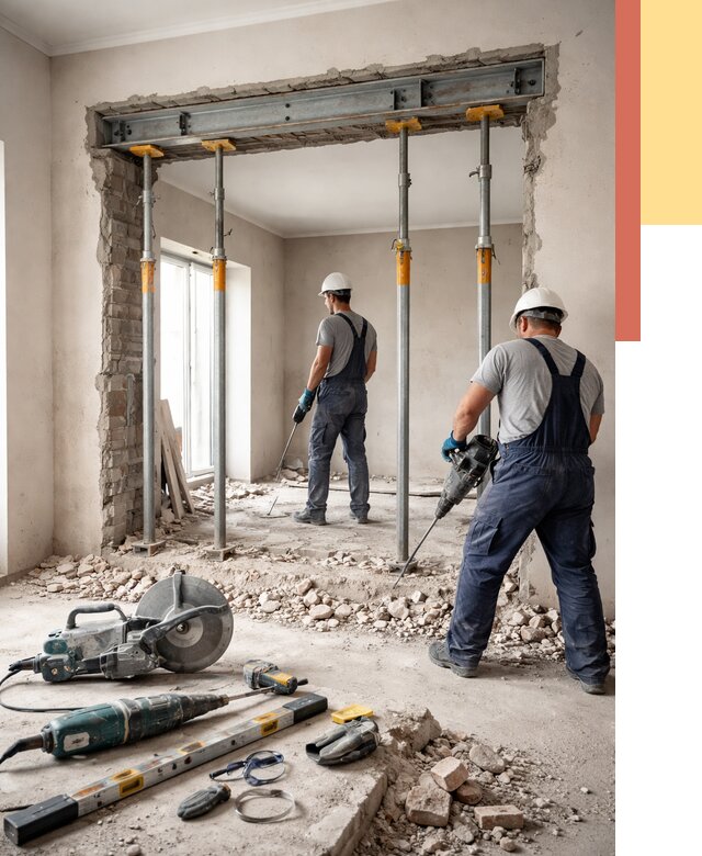 Прорезка проема в стене в Старой Руссе от 4586 руб. — быстро и недорого | ОТДЕЛОЧНИК-Срс