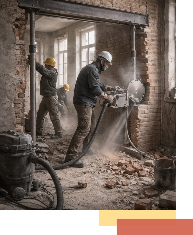 Прорезка проема в стене под дверной или оконный проем в Старой Руссе