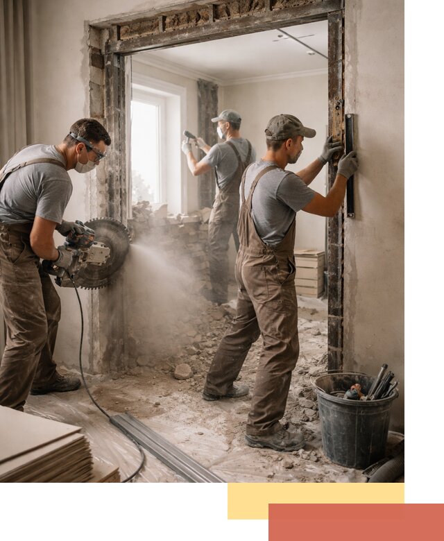 Расширение дверного проема под установку новой двери в Старой Руссе