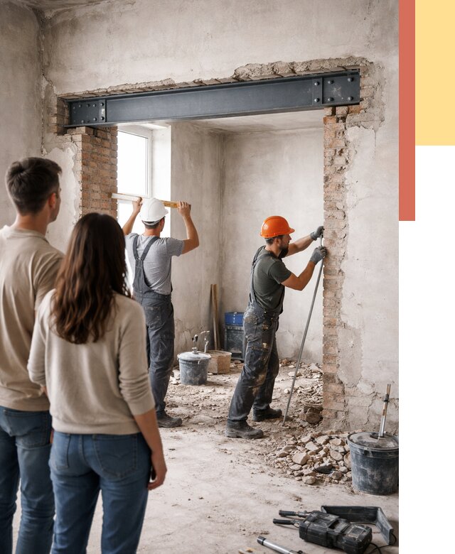 Усиление проема в стене в Старой Руссе от 9681 руб. — усиление дверного проема металлоконструкцией | ОТДЕЛОЧНИК-Срс