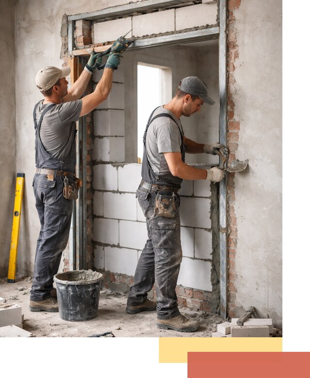 Закладка дверного проема под ключ в Старой Руссе: демонтаж, монтаж, отделка