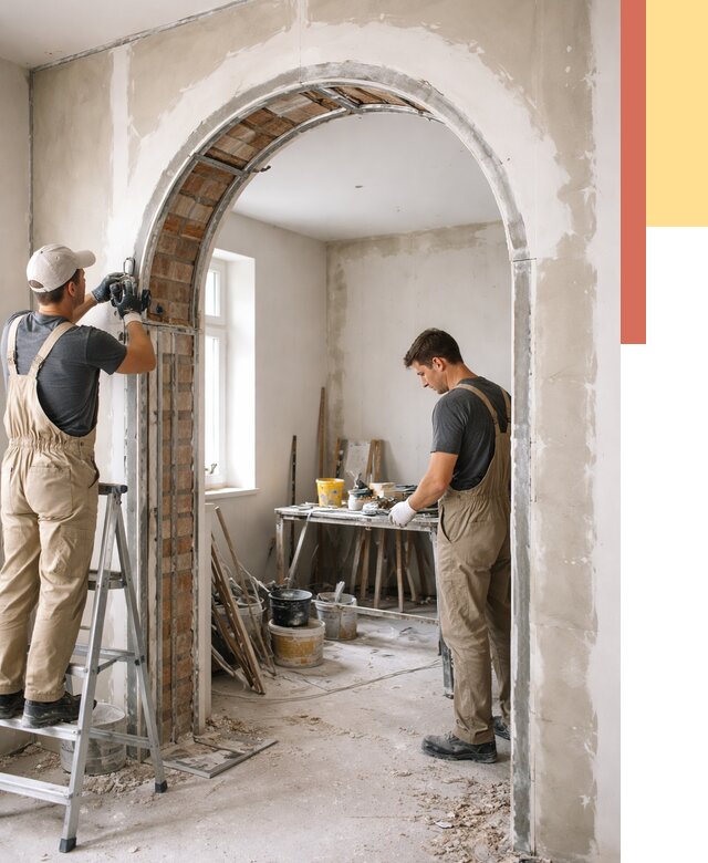 Устройство арочного проема в Старой Руссе от 9681 руб. под ключ — быстро и недорого | ОТДЕЛОЧНИК-Срс