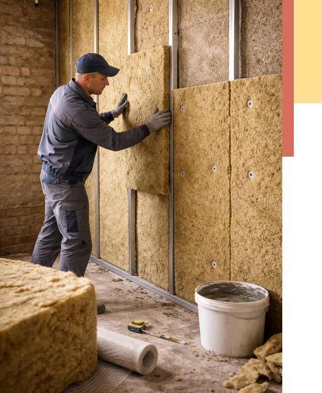 Утепление стен минватой в Старой Руссе от 1376 руб./м2 — недорого и быстро | ОТДЕЛОЧНИК-Срс