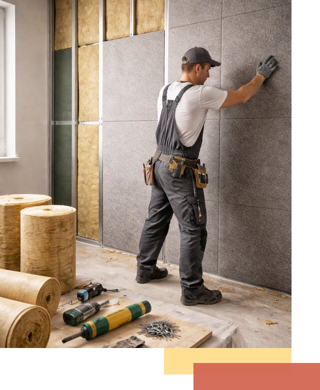 Профессиональная шумоизоляция стен в Старой Руссе для квартиры и офиса