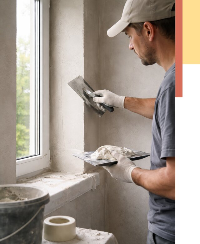 Штукатурка откосов в Старой Руссе от 4586 руб/м² — услуги и выравнивание под ключ | ОТДЕЛОЧНИК-Срс