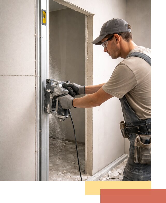 Устройство дверного проема в перегородке в Старой Руссе