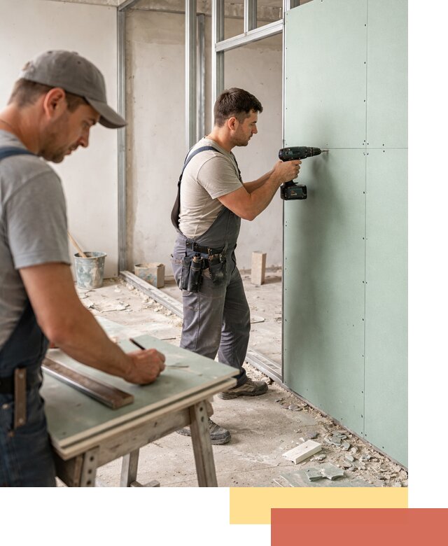 Перегородки из влагостойкого гипсокартона под ключ в Старой Руссе