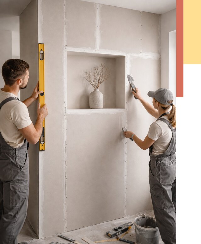 Перегородка из гипсокартона с нишей в Старой Руссе от 3312 руб. под ключ | ОТДЕЛОЧНИК-Срс