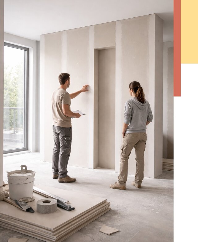 Зонирующая перегородка из гипсокартона в Старой Руссе от 2853 руб. под ключ | ОТДЕЛОЧНИК-Срс