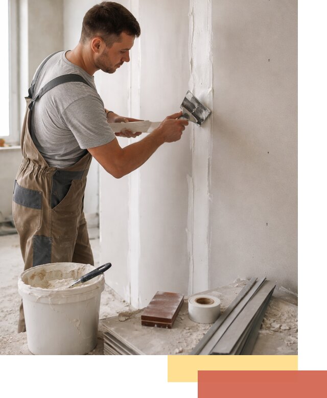 Шпаклевка перегородок из гипсокартона в Старой Руссе качественно и быстро