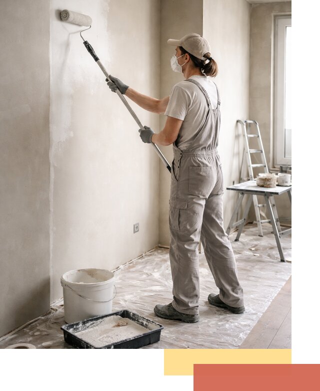 Покраска перегородок из гипсокартона в Старой Руссе качественно и недорого