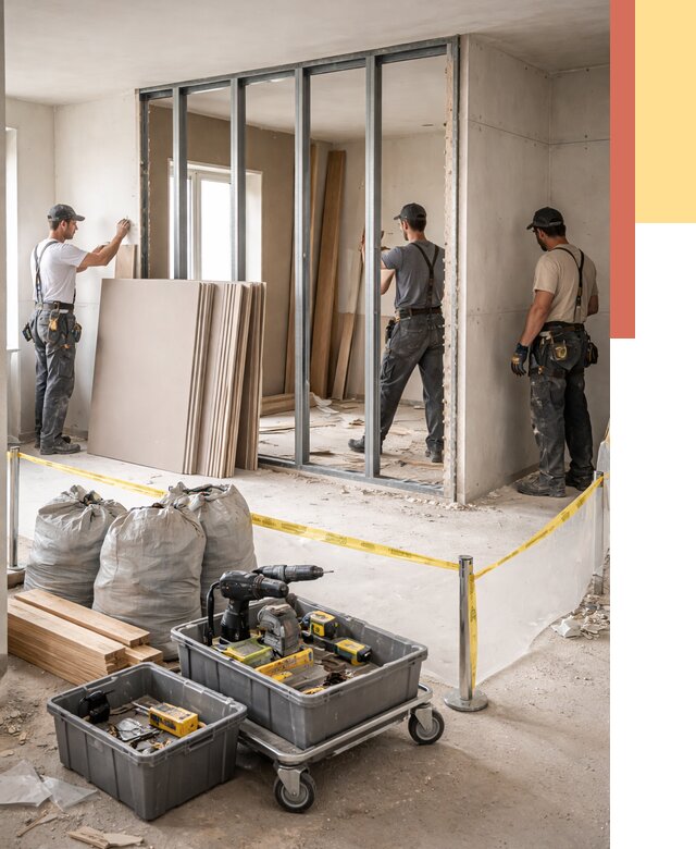 Перенос гипсокартонной перегородки в Старой Руссе под ключ от 4586 руб. | Демонтаж и монтаж – ОТДЕЛОЧНИК-Срс